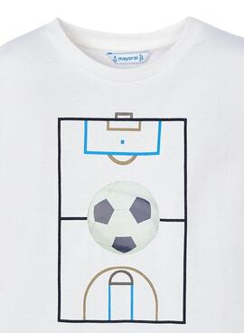 T-shirt Mayoral Ballon lenticulaire Blanc pour garçon