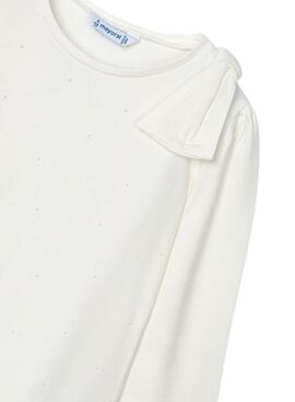 T-shirt Mayoral noeud blanc pour fille