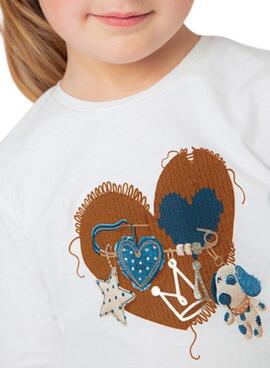 T-shirt Mayoral Love Punk Coletero pour fille