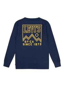 T-shirt Levis High Peaks à manches longues bleu pour enfant