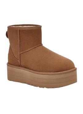 Bootss UGG Classic Mini Platform Marron Femme