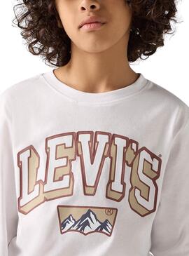 T-shirt Levis Academic Adventurer blanc enfant