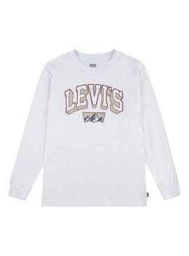 T-shirt Levis Academic Adventurer blanc enfant