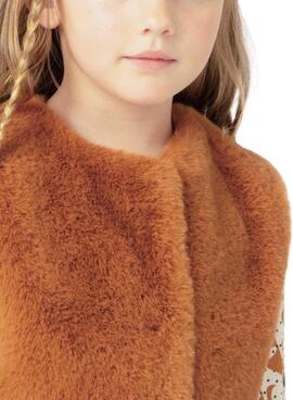 Gilet Mayoral Fourrure Ceinture Marron pour fille