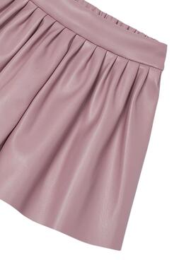 Shorts Mayoral Simili Cuir Rose pour fille