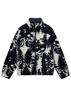 Polar Jacket Napapijri Argient Black Printed for man