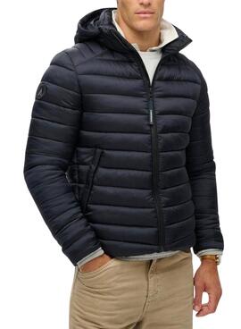 Veste Superdry Fuji Sport Matelassée avec Capuche Marine pour homme