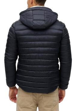 Veste Superdry Fuji Sport Matelassée avec Capuche Marine pour homme