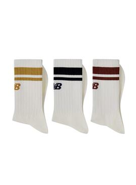 Pack de 3 Chaussettes New Balance Essentials Line Blanc pour homme et femme