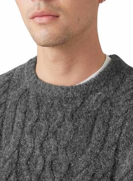 Pull Levis Battery Col Rond Gris pour homme