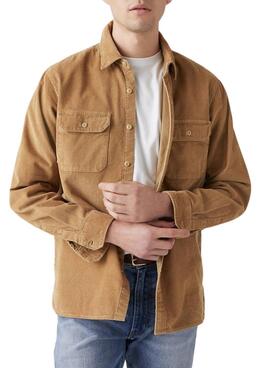 Surchemise Levis Jackson Worker Velours Côtelé Camel pour homme