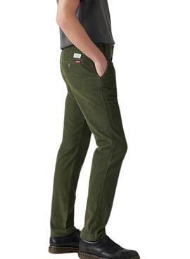 Pantalon Levis XX Chino Standard Taper en Velours Vert pour homme