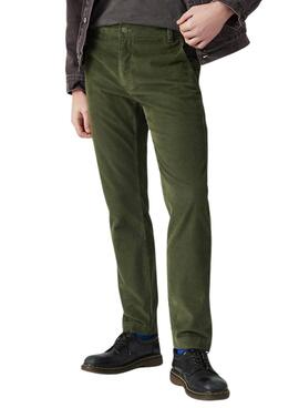 Pantalon Levis XX Chino Standard Taper en Velours Vert pour homme