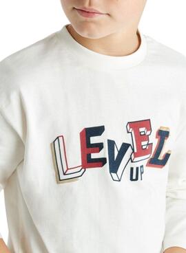 T-shirt Mayoral Level Up Blanc pour garçon