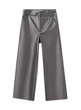 Pantalon Mayoral Simili Cuir Évasé Noir pour fille