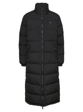 Manteau Tommy Jeans Maxi Puffer noir pour femme