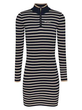 Robe Tommy Jeans Tip Zip bleu marine pour femme