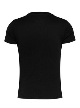 T-shirt Tommy Jeans Slim Linear noir pour femme