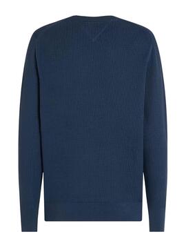 Pull Tommy Hilfiger Structure bleu pour homme