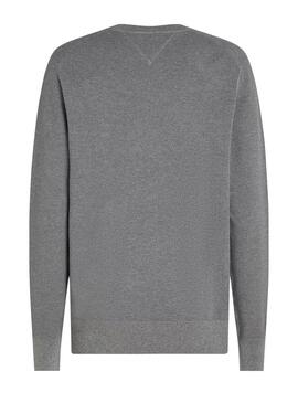 Pull Tommy Hilfiger Structure gris pour homme.