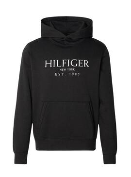 Sweat à capuche Tommy Hilfiger Big Logo noir pour homme