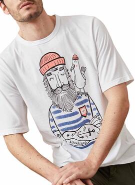 T-shirt Altonadock Sailor blanc pour homme