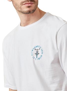 T-shirt Altonadock Moto blanc pour homme