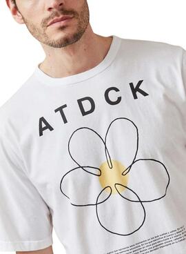 T-shirt Altonadock Flower blanc pour homme