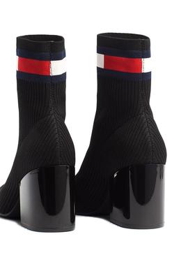 Bottines Tommy Hilfiger Flag Sock Noir Pour 