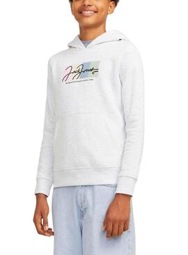 Sweatshirt Jack and Jones Colorblock Blanc pour garçon