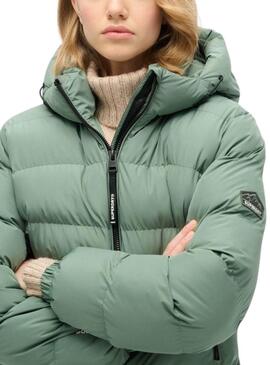 Blouson Matelassé Superdry Vert pour femme