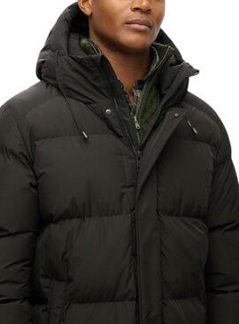 Manteau Matelassé Superdry Mid Noir pour homme