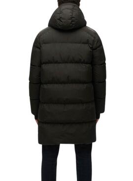 Manteau Matelassé Superdry Mid Noir pour homme