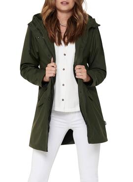Imperméable Only Sally Vert pour femme