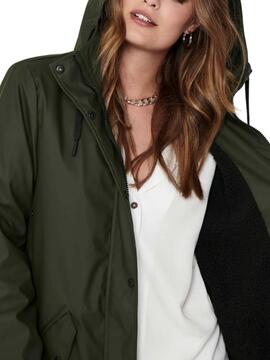 Imperméable Only Sally Vert pour femme