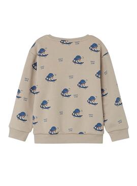 Sweat Name It Otto Beige pour enfants