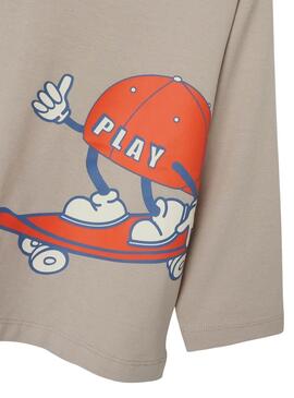 T-shirt Name It Otis Beige pour kids