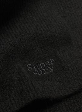 Écharpe Superdry Soft Rib Noir pour femme