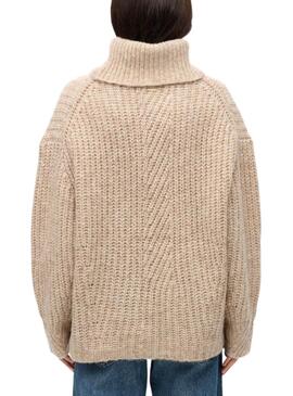 Pull Superdry Slouch Beige pour femme