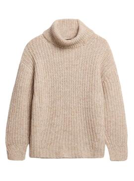 Pull Superdry Slouch Beige pour femme