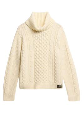 Pull Superdry Jumper Beige pour femme