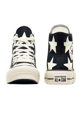 Zapatillas Converse All Star Plateforme Étoiles Noir