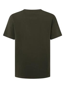 T-shirt Pepe Jeans Solid Vert pour hommes