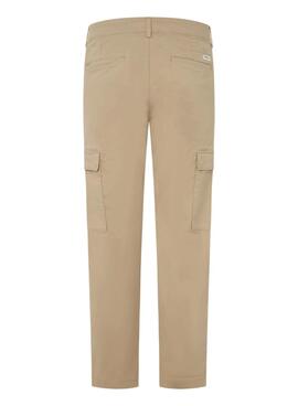 Pantalon Pepe Jeans Twill Cargo Beige pour hommes