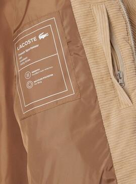 Veste Lacoste Velours Beige pour hommes