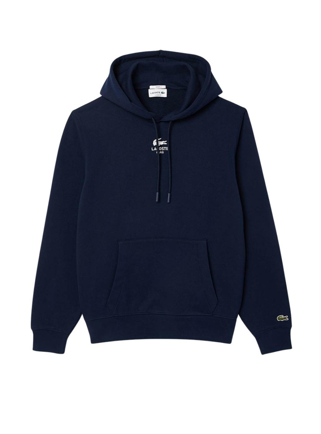 Sweat Lacoste Paris Hood Bleu Marine pour femmes et homm