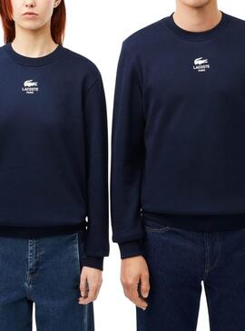 Sweat Lacoste Paris Bleu Marine pour femmes et hommes