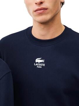 Sweat Lacoste Paris Bleu Marine pour femmes et hommes