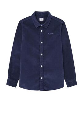 Chemise Pepe Jeans Nicson bleu marine pour garçon