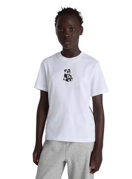 T-shirt Vans Panda blanc pour garçon